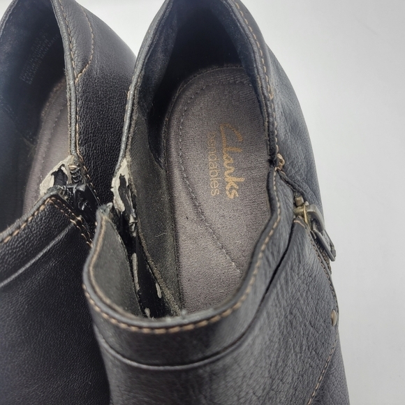 Clarks Bendables leather upper ankle booties size 8 1/2 M - Picture 5 of 16